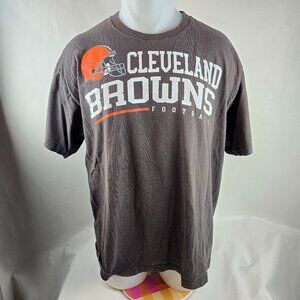 Cleveland Browns T Shirt Mens Large Brown Reebok Football Graphic Tee NFL Logo